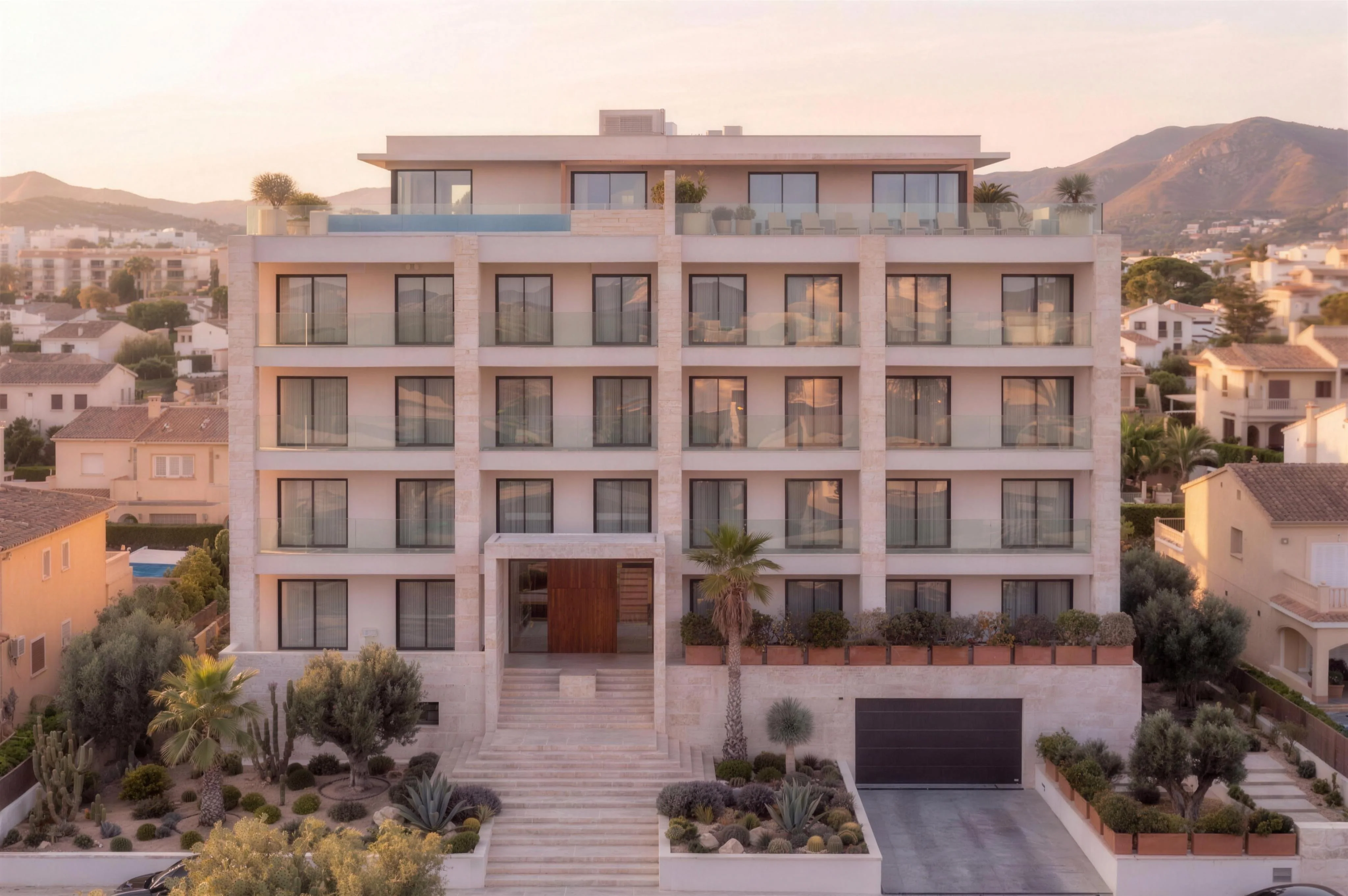 Fachada frontal de Serra Residencial